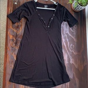 Billabong essentials snap button Ribbed dress